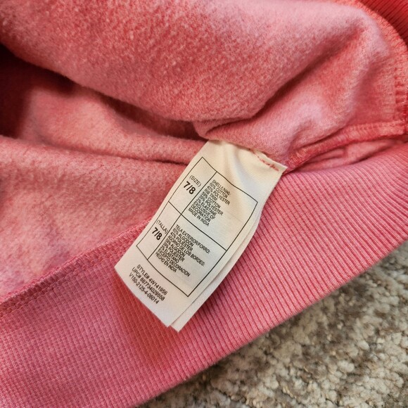 Disney Minnie Mouse 1/4 zip pullover hoodie jacket pink polk-a-dot size 7/8 - Picture 2 of 9